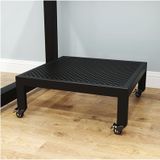 Tekerlekli Metal Bitki Caddy, Saksı Bitkileri için Haddeleme Ekici Tepsi, Kapalı/Dış Mekan Saksı Standı, 40cm/16in Siyah Bahçe Aleti, Hareketli Bitki Tutucu
