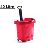 Tekerlekli Plastik Market Alışveriş El Sepeti 40 Litre Kırmızı