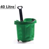 Tekerlekli Plastik Market Alışveriş El Sepeti 40 Litre Yeşil
