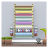 Tekerlekli sağlam çelikten yapılmış bu ayarlanabilir duvara monte kumaş rulosu saklama rafı, tekstil makaraları ve ruloları için idealdir ve yerden tasarruf sağlar.
