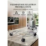 Tekerlekli Saksı Tüp Damacana Altlığı - Taşıyıcı Mutfak Tüpü Taşıyıcı 423534
