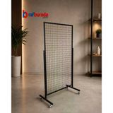 Tekerlekli Sık Telli Tel Raf - Tel Pano Stand, Duvar Askılığı 60X150 Cm Teşhir