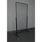 Tekerlekli Sık Telli Tel Raf - Tel Pano Stand, Duvar Askılığı 60X190 Cm Teşhir