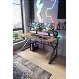 TekHome Oyuncu Masası Ofis masası Bilgisayar Masası Çalışma Masası Çam - Siyah 60X120