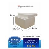 tekim temizlik ve ambalaj Beyaz Strafor Köpük Kutu 0,5 kg