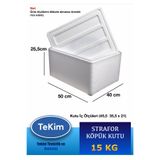 tekim temizlik ve ambalaj Strafor Köpük Kutu Beyaz 15 kg