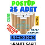 Tekin Ambalaj Postüp Silindir Kutu 5.2cm x 30CM | 25’li Karton Rulo Gönderi Tüpü Toptan Kargo Kutusu