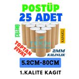 Tekin Ambalaj Postüp Silindir Kutu 5.2cm x 80CM | 25’li Karton Rulo Gönderi Tüpü Toptan Kargo Kutusu