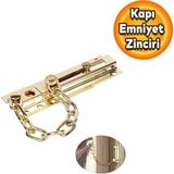 Tekin Kapı Emniyet Zinciri – Paslanmaz Çelik, Güvenlik Zinciri, Kolay Montaj, Kapı Güvenlik Kilidi - 1 Adet