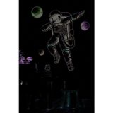 Tekin Store Astronotun Uzayda Dansı Çocuk Bebek Odası Yapışkanlı Duvar Kağıdı Aksesuarları Süsü Duvar Sticker