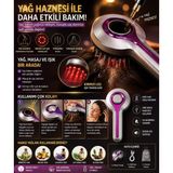 Tekinex Yağ ve Serum Hazneli Akıllı Saç Derisi Masaj Cihazı Kırmızı LED Işıklı Titreşimli Masaj Tarağı USB Şarjlı Silikon Başlıklı Saç Bakım Aparatı - Antrasit