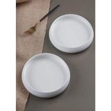 Tekir Saf Porselen 18,5X18,5X3CM 2 Adet Yuvarlak Yeni Seri Tabak