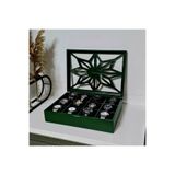Tekir Store evinizi güzelleştirin Ahşap 12 Bölmeli Saat Kutusu Dekoratif Yeşil Saat Aksesuar Saklama Kutusu Organizer