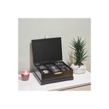 Tekir Store evinizi güzelleştirin Ahşap 9 Bölmeli Saat Kutusu Dekoratif Siyah Saat Aksesuar Saklama Kutusu Organizer