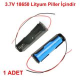 Tekli 1 li 18650 Pil Yuvası Kablolu Tutucu 3.7V Pil Şarj Kutusu