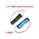 Tekli 1 Li 18650 Pil Yuvası Kablolu Tutucu 3.7v Pil Şarj