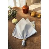 Tekli %100 Pamuk Kumaş Peçete Açık Mavi 50X50 Cm Mutfak Bezi Sofra Sunum Servis Peçetesi