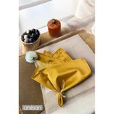 Tekli %100 Pamuk Kumaş Peçete Kahverengi 50X50 Cm Mutfak Bezi Sofra Sunum Servis Peçetesi