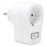 Tekli Beyaz Kasa Işıklı Anahtarlı Akım Korumalı Priz 10A 2500W