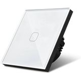 Tekli Dokunmatik Işık Anahtarı Beyaz Cam Panel Nötrsüz 1 Way Akıllı Elektrik Anahtarı SK-A801-01