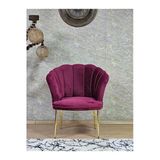 Tekli Gold Kaplama Tel Ayak Bordo Döşeme Papatya Çay Seti Koltuk Takımı , Balkon, Salon, Ofis, Cafe Koltuk Takımı