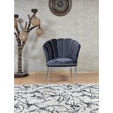 Tekli Krom Kaplama Tel Ayak Papatya Çay Seti Koltuk Tekli Berjer , Balkon, Salon, Ofis, Cafe Koltuk Füme Renk Tek Ebat Beden