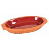 TEKLİ KÜÇÜK DEKORLU KAYIK SIRLI TOPRAK GÜVEÇ TENCERE,FIRIN TEPSİ(25 * 11 * 3CM)