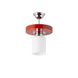 Tekli Modern Spor Model Yuvarlak Tepsi Kırmızı Avize