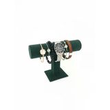 Tekli Süet Kumaş Yeşil Renk 22/16 Cm Saat Bileklik Sergileme Standı