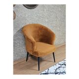 Tekli Teddy Siyah Boyalı Sivriltme Ayak Çay Seti Koltuk Tekli Berjer , Balkon, Salon, Ofis Kiremit Renk 40,5 Boyut/Ebat