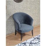Tekli Teddy Siyah Boyalı Telli Ayak Çay Seti Koltuk Tekli Berjer , Balkon, Salon, Ofis Füme Renk 40,5 Boyut/Ebat
