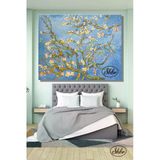Tekli, Yatay, Kanvas, Dekoratif, Duvar, Tablosu , Vincent Van Gogh, Çiçek Açan Badem Ağacı,