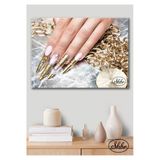 Tekli Yatay Kanvas Tablo, Kuaför, Güzellik Salonu, Nail Art, Dekoratif Kanvas Duvar Tablosu