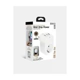 Tekli Yüksek Voltaj Korumalı Duvar Prizi 2X 1X Usb Çıkışlı Priz Grup Priz Çoğaltıcı Beyaz