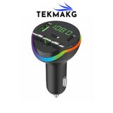 TEKMAKG Çok Fonksiyonlu Kablosuz FM Transmitter Bluetooth 5.0 Araç Kiti MP3 Çalar ve 3.1A Hızlı USB Şarj