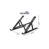 TEKMAKG Katlanabilir Metal Laptop Standı Macbook Uyumlu Ayarlanabilir Notebook Yükseltici Tutucu