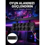 Tekn USB ve Type-C Çıkışlı 10'lu Akım Korumalı Çoklu Priz Güç Dağıtıcı Tekn Najmaddin - Renkli