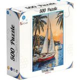 Tekne Manzaralı Puzzle, 500 Parça,