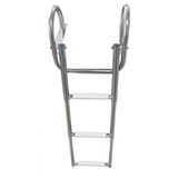 TEKNE MERDİVENİ KATLANABİLİR TELESKOPİK MERDİVEN 3 KROM TUTAMAKLI 92CM
