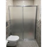 Teknesiz Duşakabin Mika Plastik Camlı ND412 - 130 CM