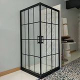Teknesiz Kare Cam Duşakabin Karolaj Desenli