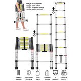 TEKNETSTORE Alüminyum Katlanır Merdiven 2.6 Metre 9 Basamak