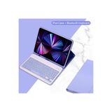 TEKNETSTORE Apple iPad 10. Nesil 10.9 inç ile Uyumlu Bluetooth Klavyeli Kılıf, Kalem Bölmeli, Türkçe Klavye, Lila