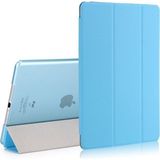 TEKNETSTORE Apple Ipad Air 1 / 2 Ipad Nesil 9.7 Kılıf Pu Deri Smart Case A1566 A1567 Gri - Mavi