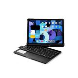TEKNETSTORE Apple iPad Pro 11 inç M2 2022 ile Uyumlu Klavyeli Kılıf, Dönen Tasarım, RGB Tuşlu, Touchpad Özellikli, Siyah