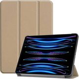 TEKNETSTORE Apple Ipad Pro 4. Nesil M2 2022 11 Inç Tablet Uyumlu Flip Smart Standlı Akıllı Kılıf Smart Cover - Gold
