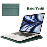 TEKNETSTORE Apple Macbook Pro 14 Inç M3 A2992 A2918 Uyumlu Deri Mıknatıslı Çanta Stantlı Şık Tasarım