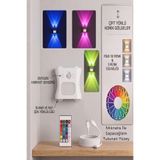 TEKNETSTORE Duvar Dekorasyon Lambası Aplik Hareket Sensörlü 16 Renk Seçenekli RGB Şarjlı Atmosfer Aydınlatma