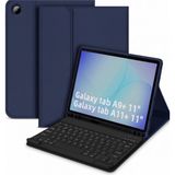 TekNetStore Galaxy Tab A11+ Plus 11 Inç Tablet Uyumlu Bluetooth Özellikli Türkçe Klavyeli Kılıf Kalem Bölmeli - Lacivert