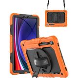 TekNetStore Galaxy Tab S9 FE/S10 FE/S10 Lite 10.9 Tablet Kılıfı S Pen Bölmeli Askılı Tank Silikon Yüksek Koruma - Turuncu